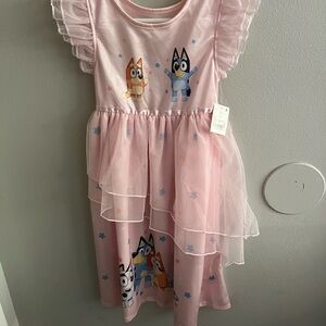 Girls Pink Bluey Pajamas Nightgown